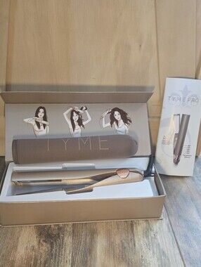 TYME Iron Pro Hair Styler in Rose Gold W/Heat Sleeve-  Brand New - in Box